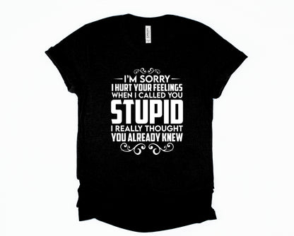 Wholesale I Thought You Already Knew Graphic Tee - Black