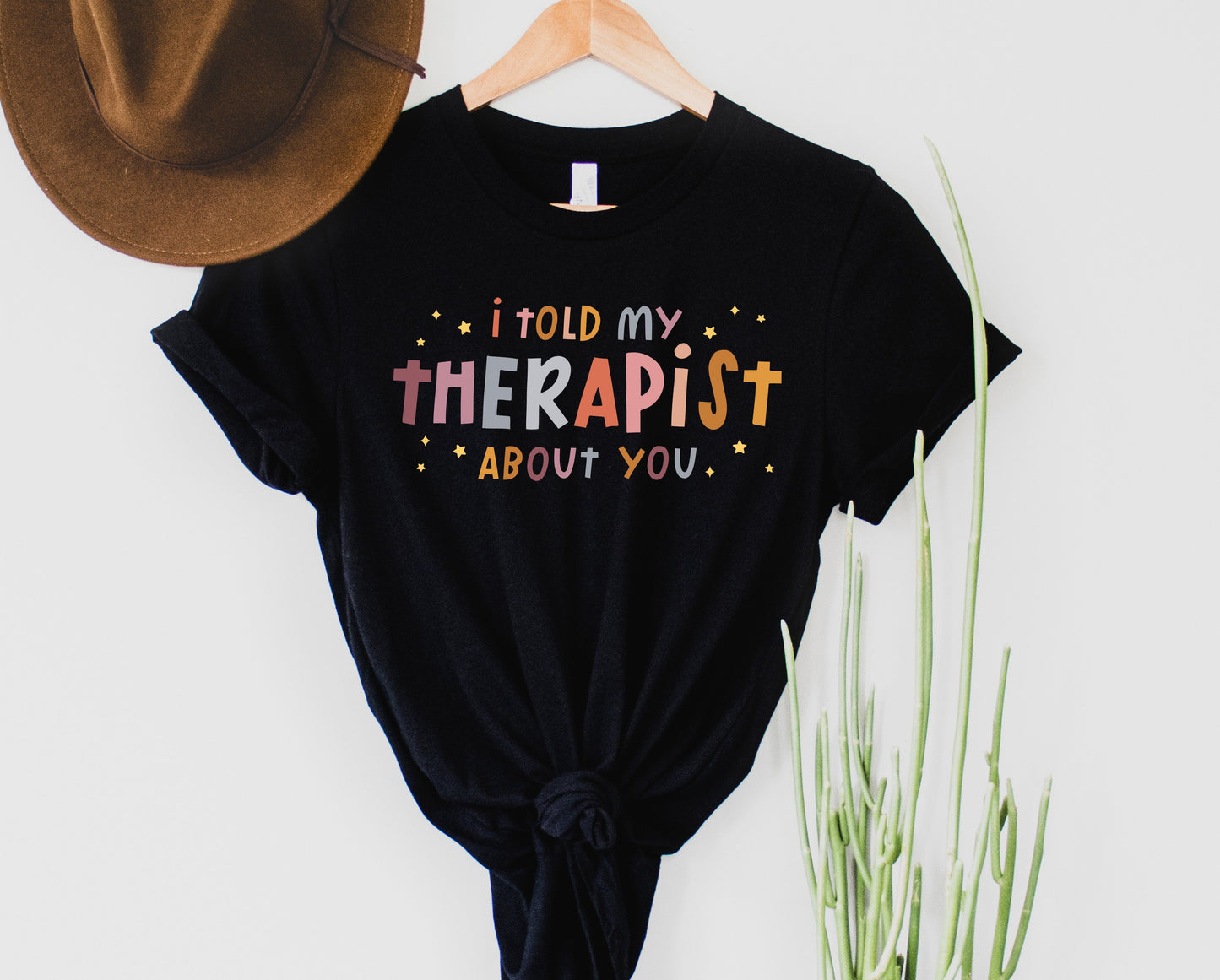 Wholesale I Told My Therapist About You Graphic Tee - Black