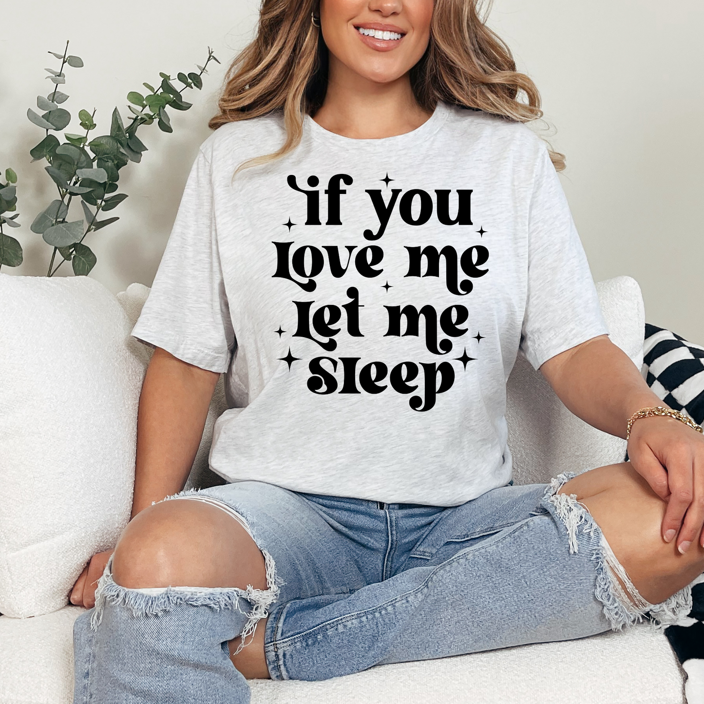Wholesale Let me Sleep Graphic Tee - Ash Tee
