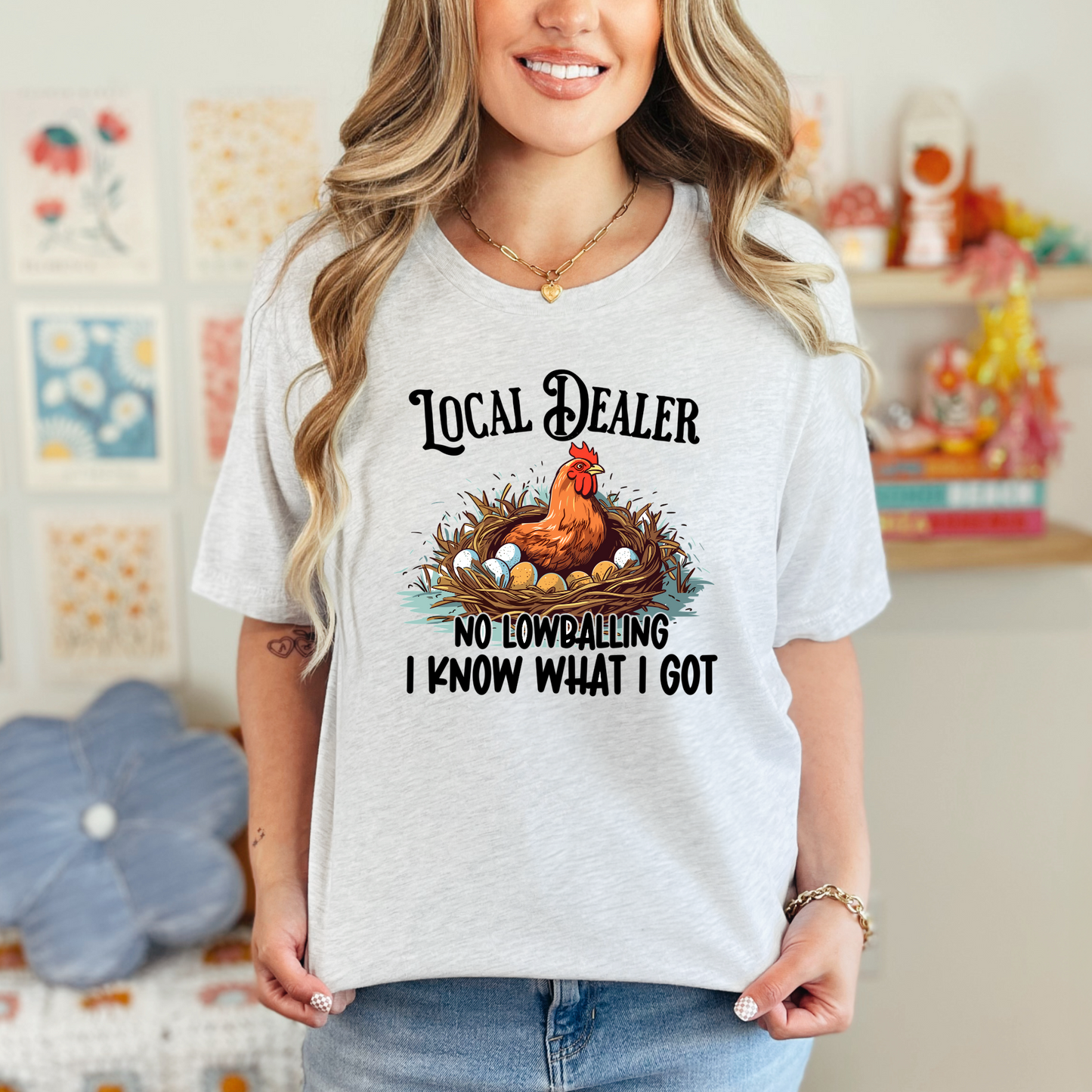 Wholesale Local Chicken Dealer Graphic Tee - Ash Tee