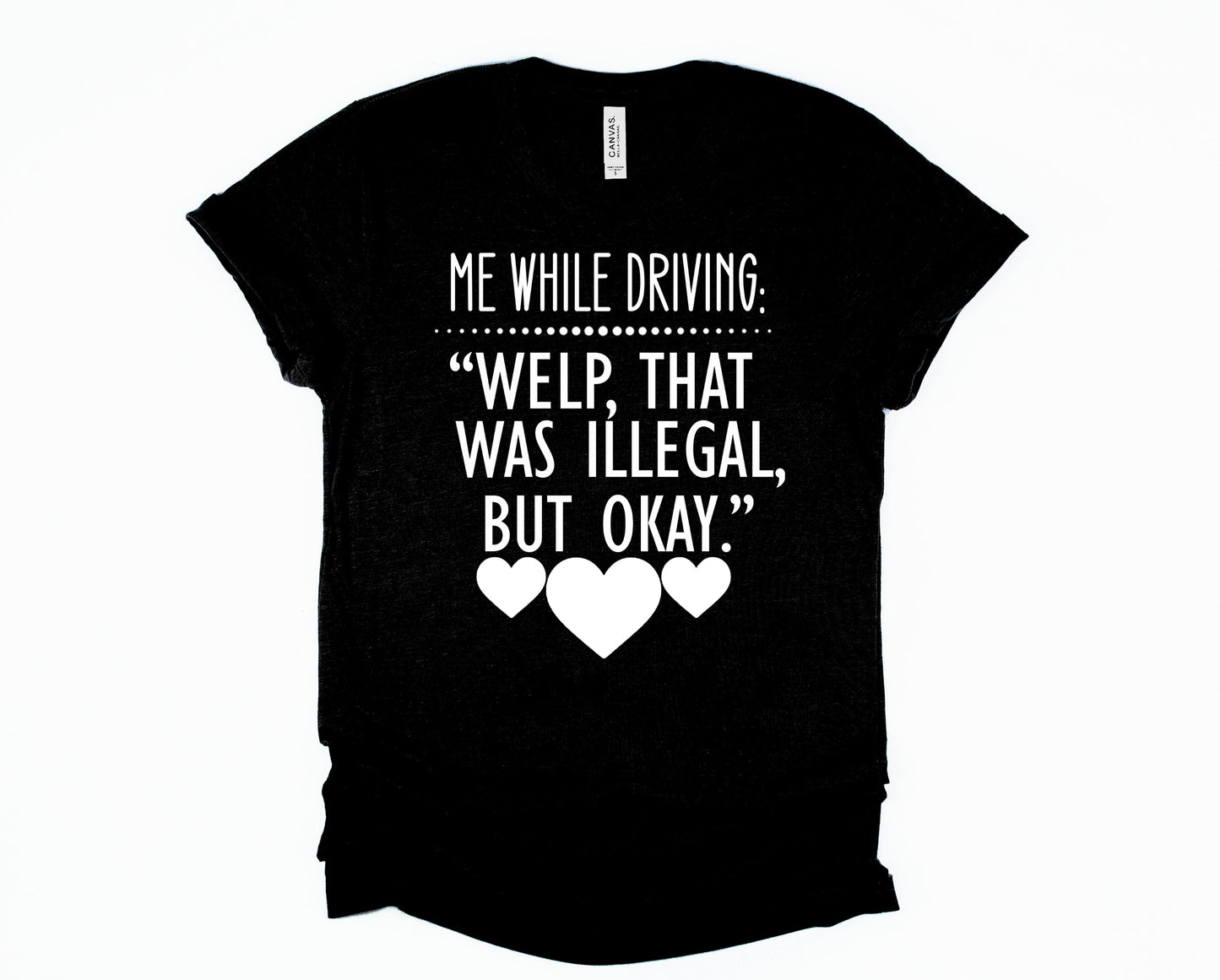 Wholesale Me While Driving Graphic Tee - Heather Sunset