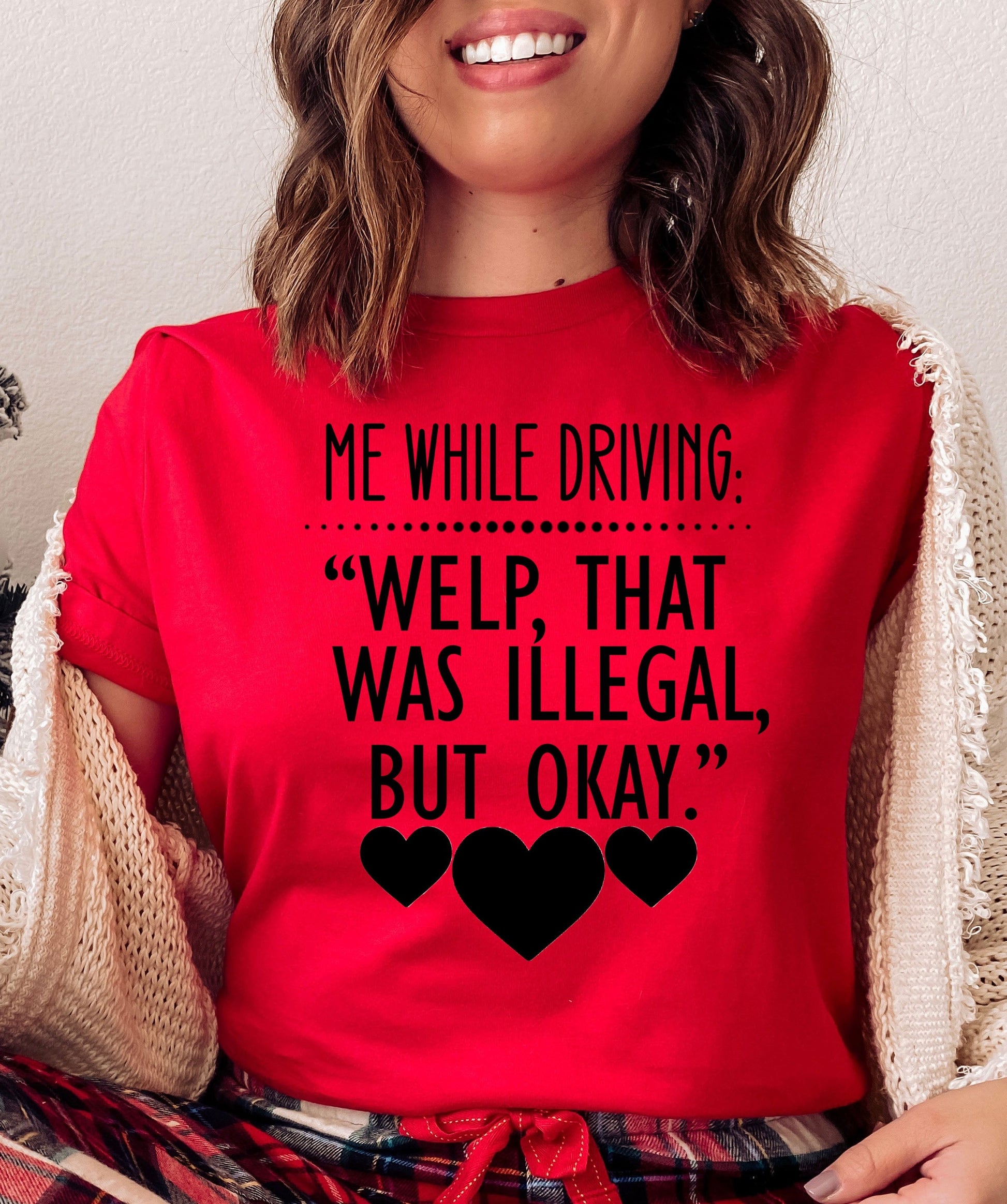 Wholesale Me While Driving Graphic Tee - White