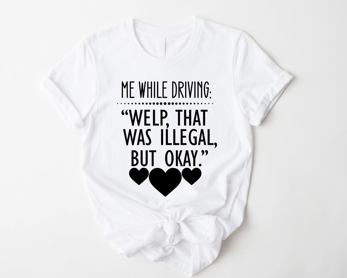 Wholesale Me While Driving Graphic Tee - Red