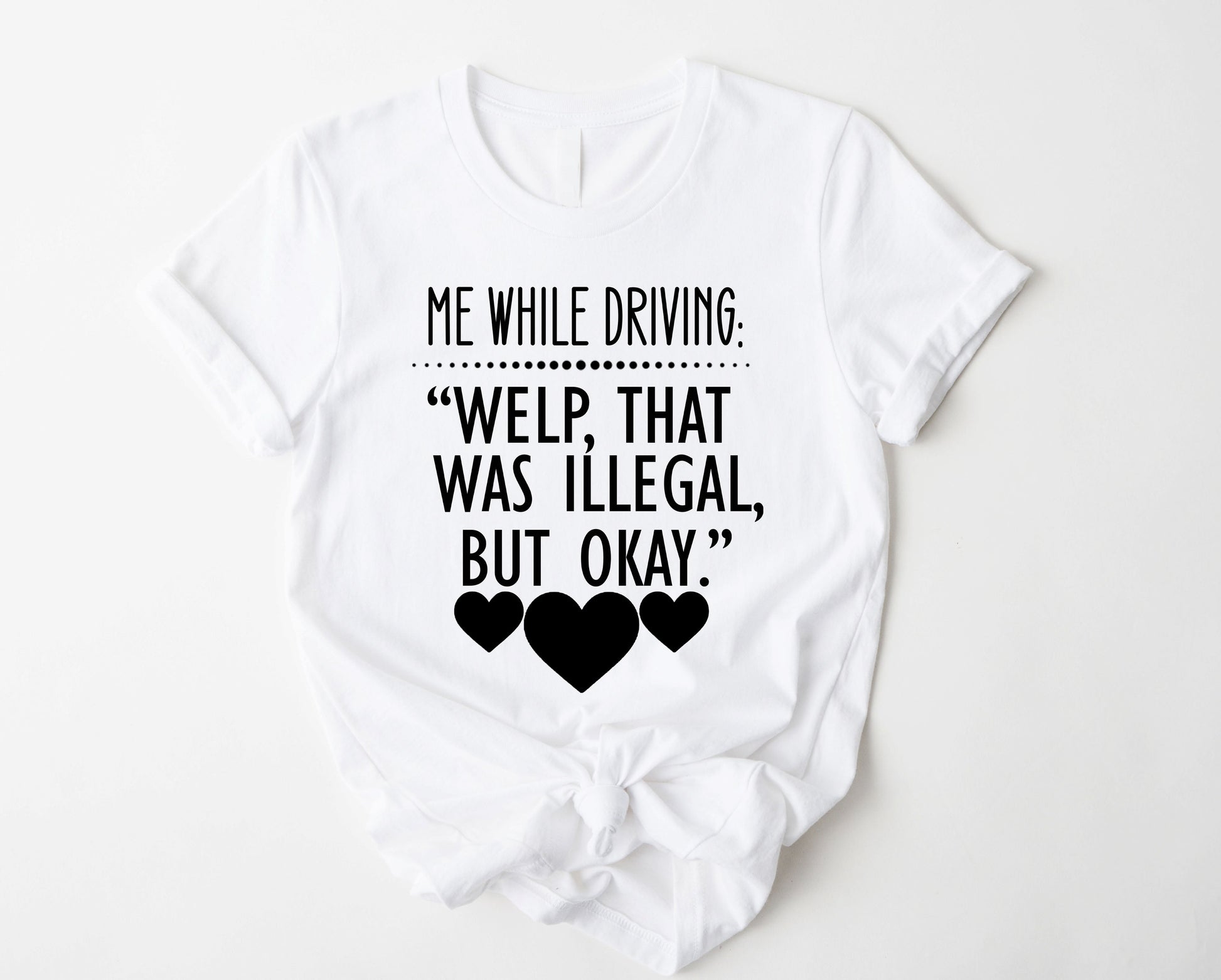 Wholesale Me While Driving Graphic Tee - Red