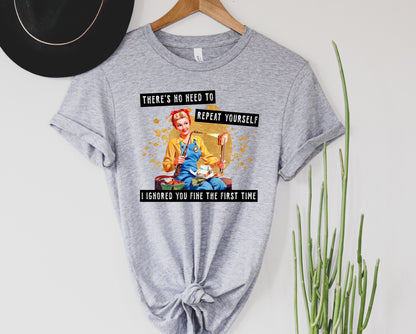 Wholesale No Need to Repeat Graphic Tee - Grey
