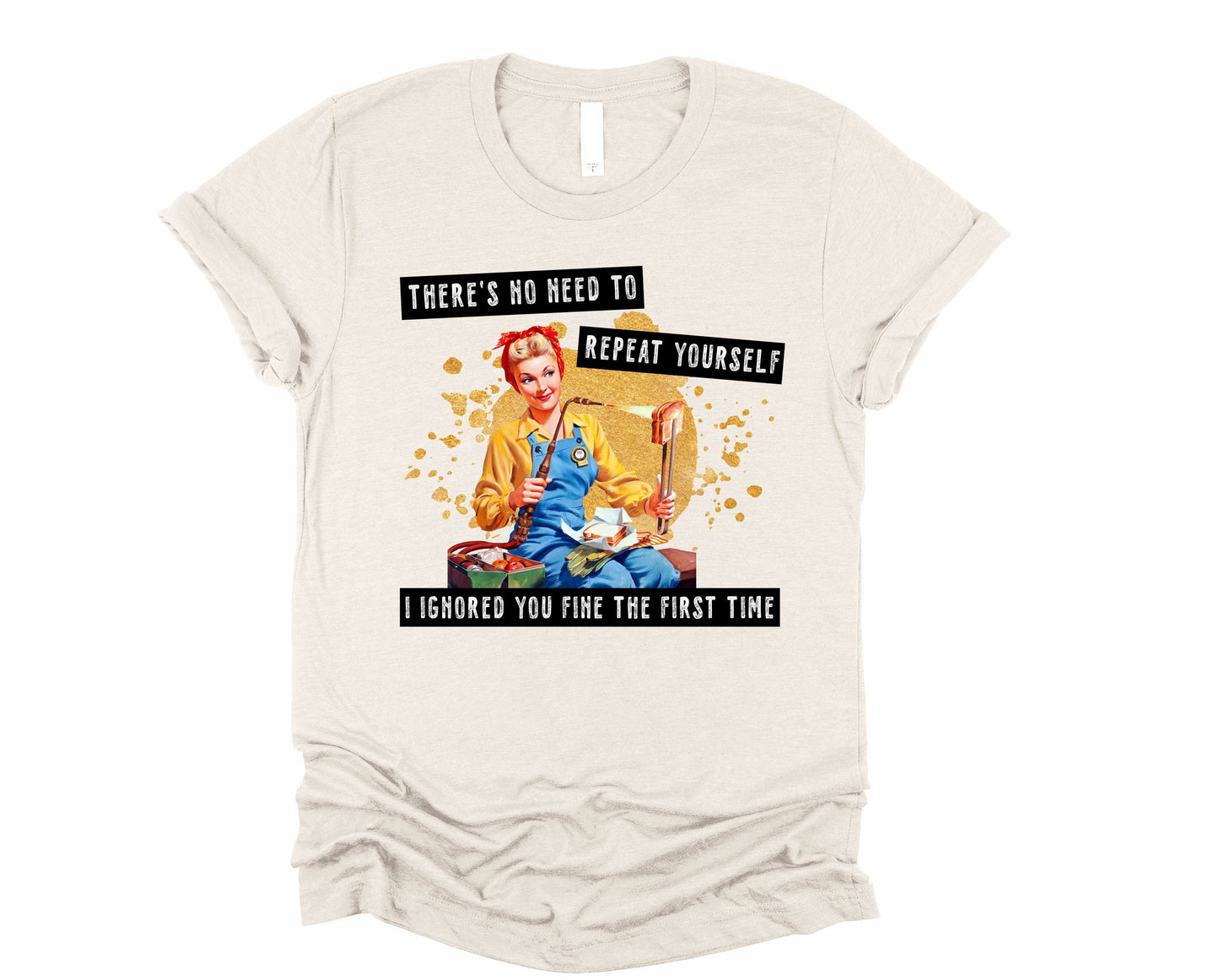 Wholesale No Need to Repeat Graphic Tee - Sand