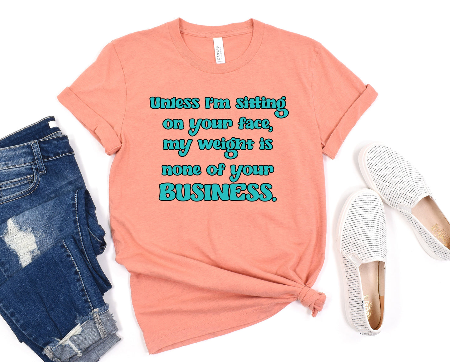 Wholesale None of your Business Graphic Tee - White