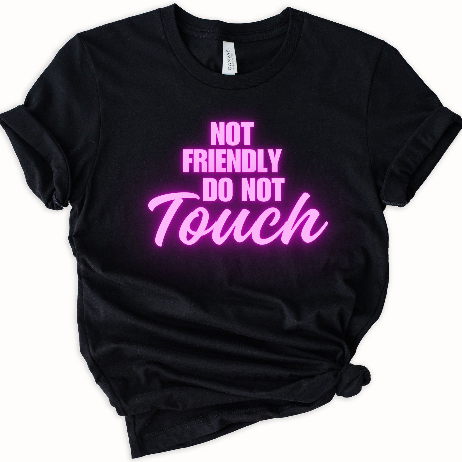 Wholesale Do not touch Graphic Tee - Black Tee