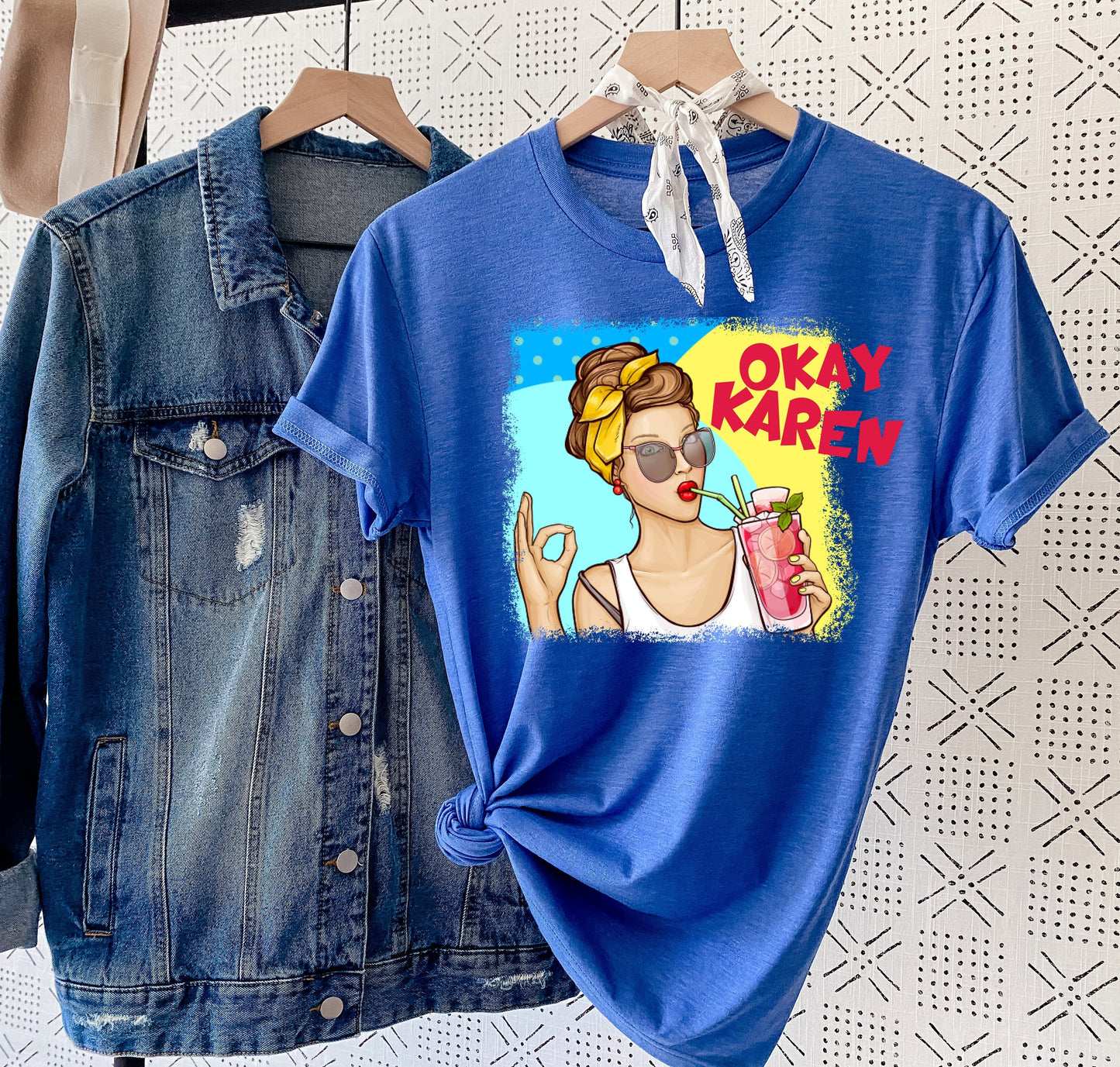 Wholesale Okay Karen Graphic Tee - Grey
