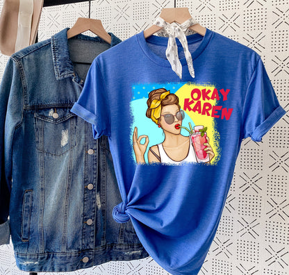 Wholesale Okay Karen Graphic Tee - Grey