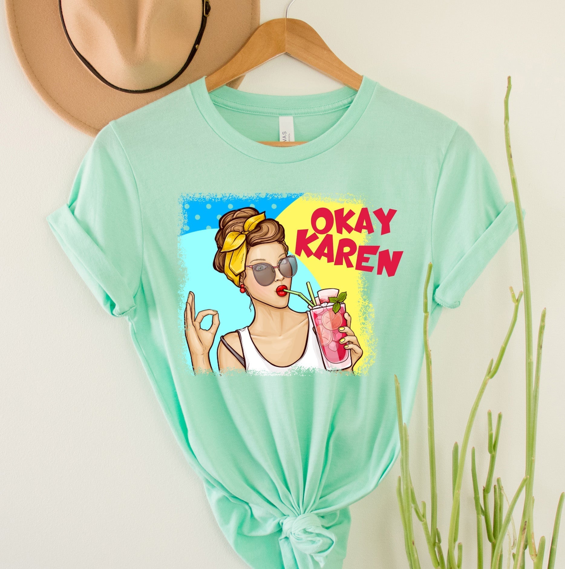 Wholesale Okay Karen Graphic Tee - Black
