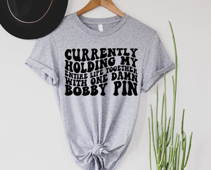Wholesale One Damn Bobby Pin Graphic Tee - Mint