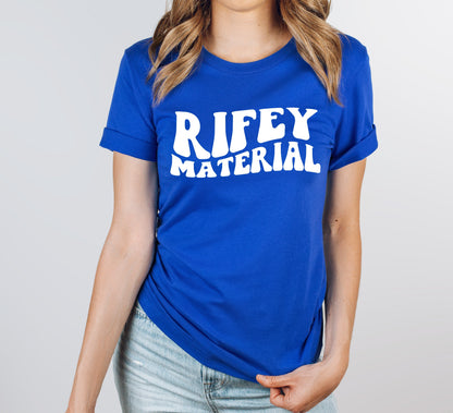 Wholesale Rifey Material Graphic Tee - Blue