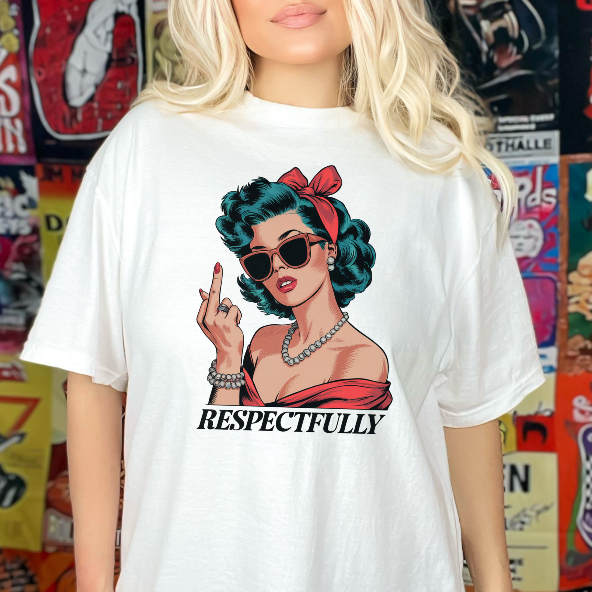 Wholesale Respectfully Graphic Tee - White Tee