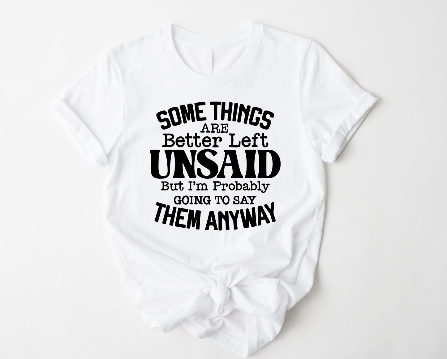 Wholesale Some things are better Left Unsaid Graphic Tee - Lilac