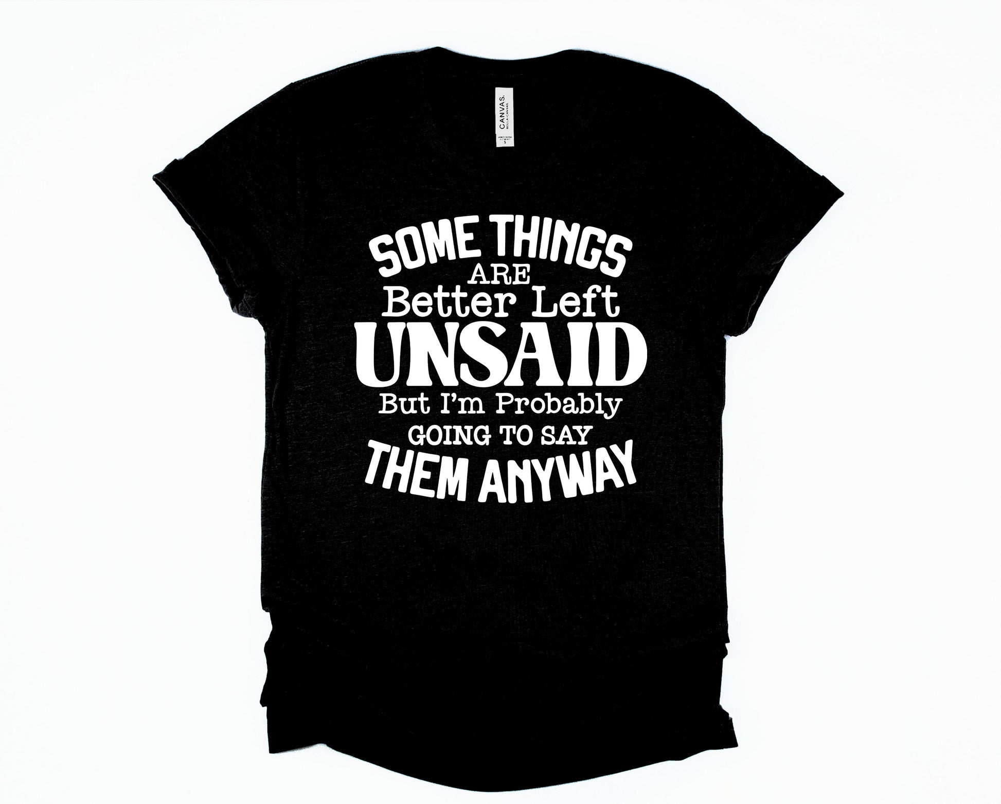 Wholesale Some things are better Left Unsaid Graphic Tee - Heather Grey