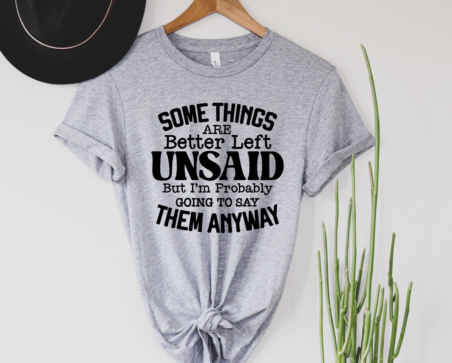 Wholesale Some things are better Left Unsaid Graphic Tee - Black