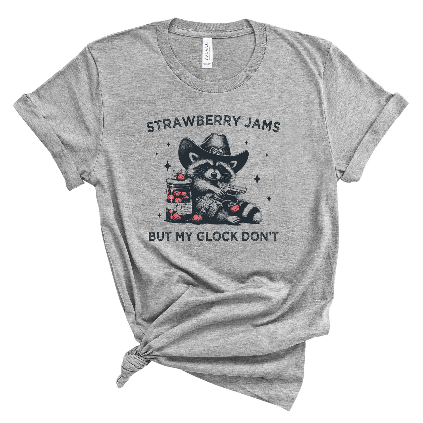 Wholesale Strawberry Jams Graphic Tee - Grey Tee