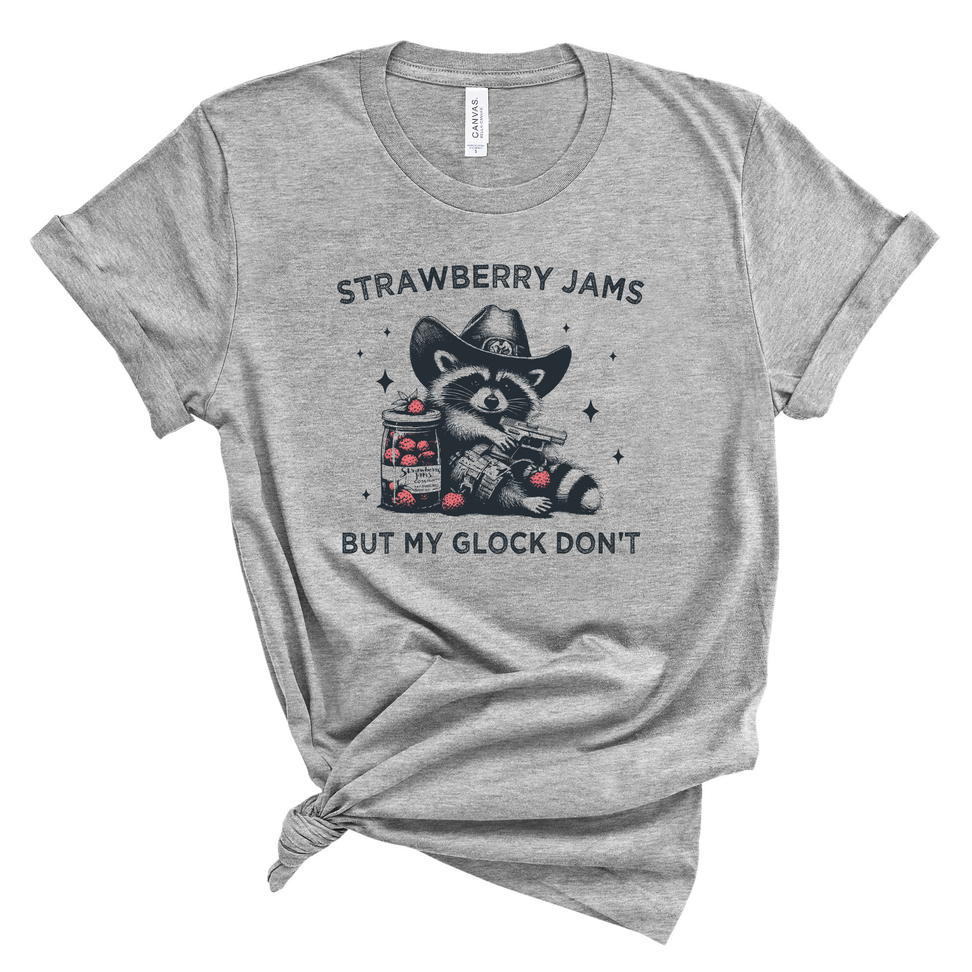 Wholesale Strawberry Jams Graphic Tee - Grey Tee