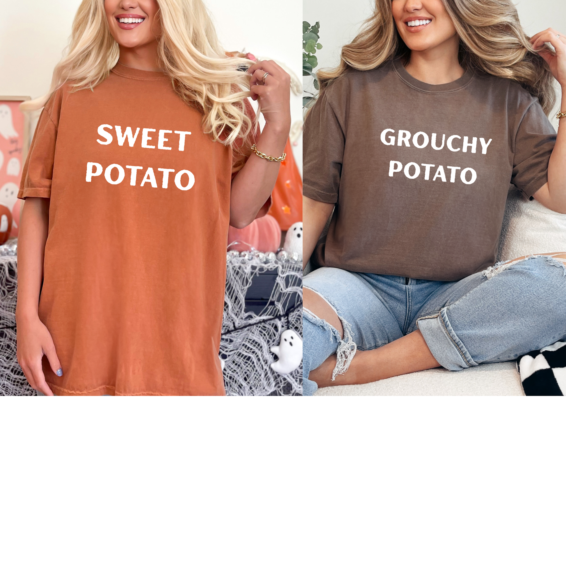Wholesale Sweet & Grouchy Potato Graphic Tee - Sweet Potato on CC Yam Tee