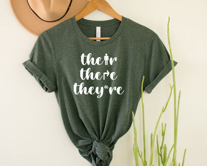Wholesale Their There They're Graphic Tee - Navy