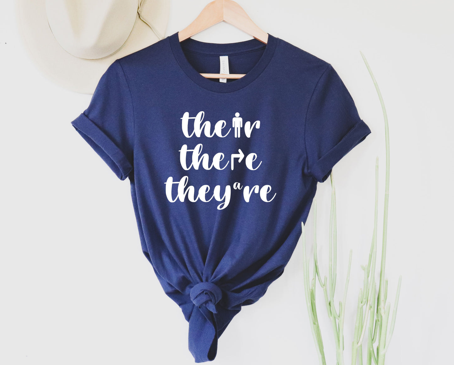 Wholesale Their There They're Graphic Tee - Heathered Forest