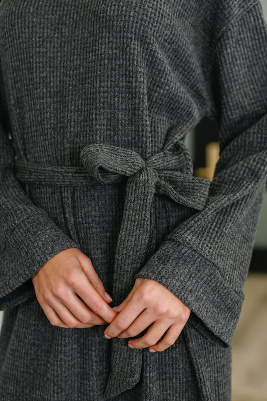 Travel Plush Knit Dress in Charcoal