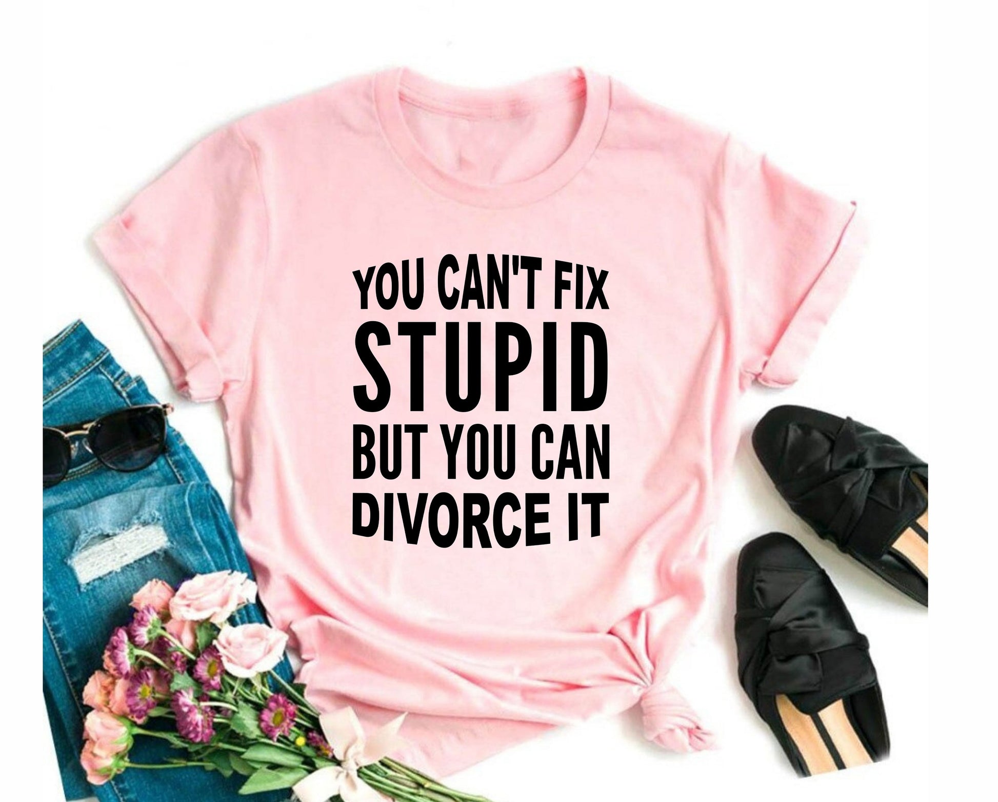 Wholesale You Can Divorce It Graphic Tee - White