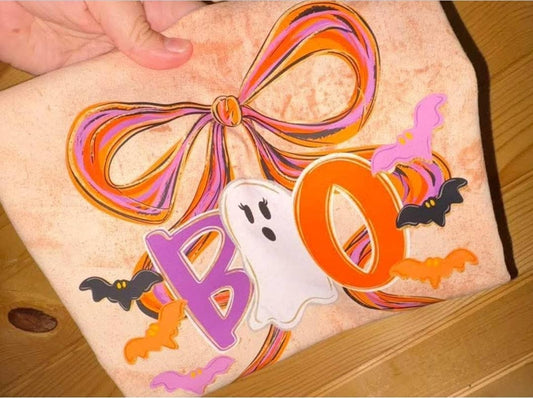 Boo halloween tie dye graphic tee