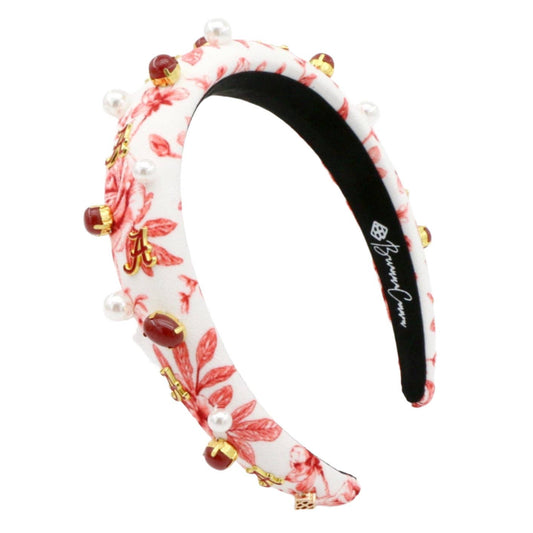 Alabama Floral Toile Logo Headband PRE-ORDER (Est. Ship 9/9)