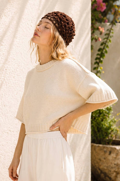 Miss Love Soft Cotton Crew Neck Sweater