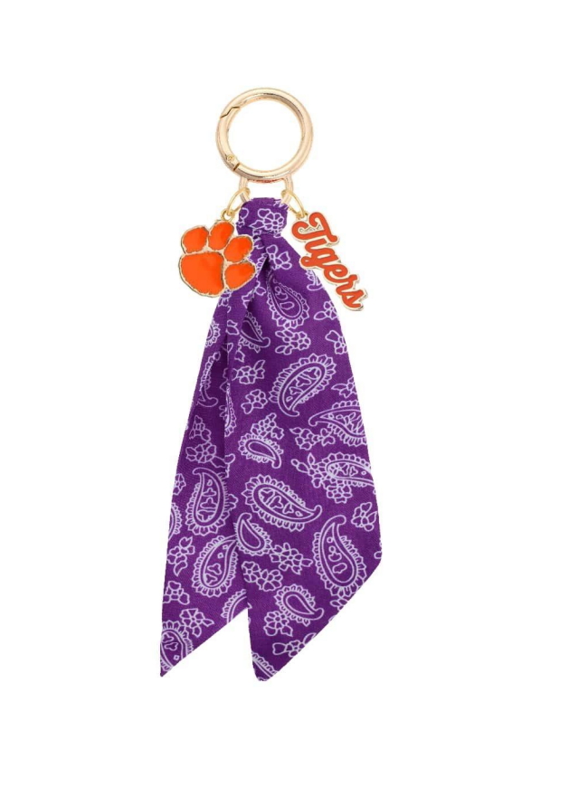 Clemson Tigers Logo Bandana Bag Charm