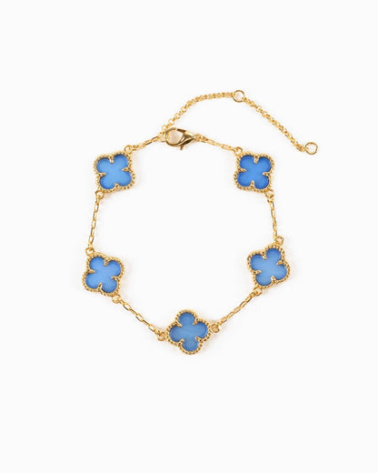 MOP Double-Sided Clover Station Holiday Bracelet