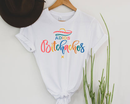 Wholesale Adios Bitchachos Graphic Tee - Heather Sand