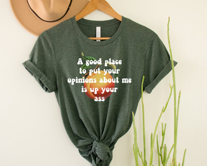 Wholesale A Good Place to Put Your Opinions Graphic Tee - White