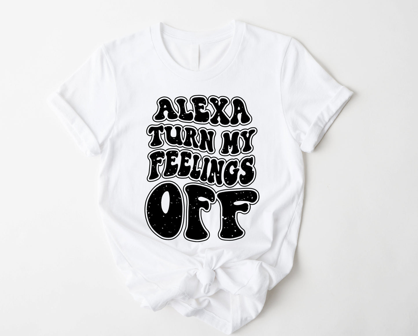 Wholesale Alexa Turn Off My Feelings Graphic Tee - Tan