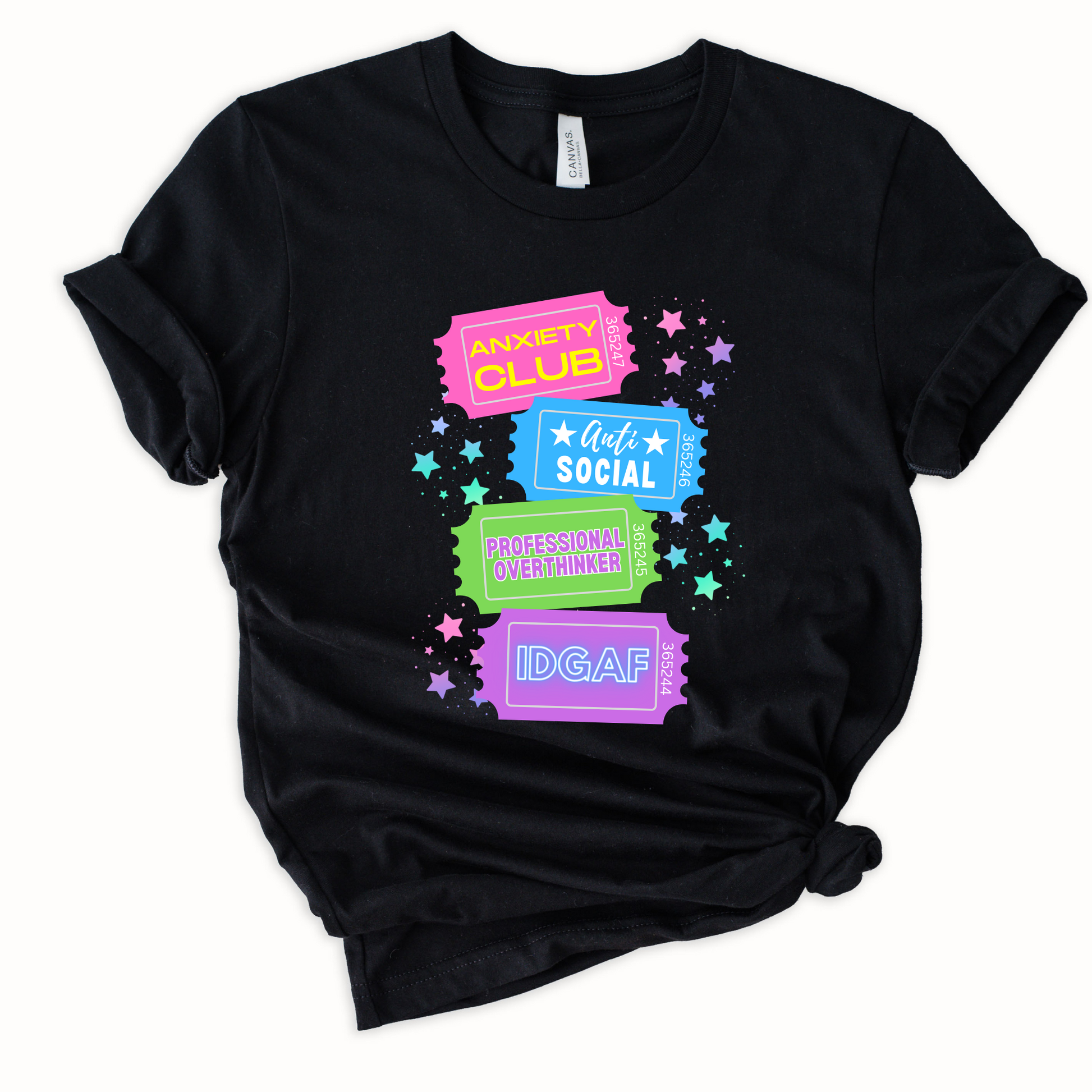 Wholesale Anxiety Club Ticket Graphic Tee - Pink