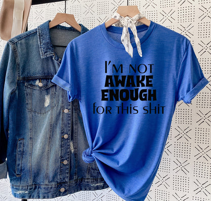 Wholesale Not Awake Enough Graphic Tee - Grey