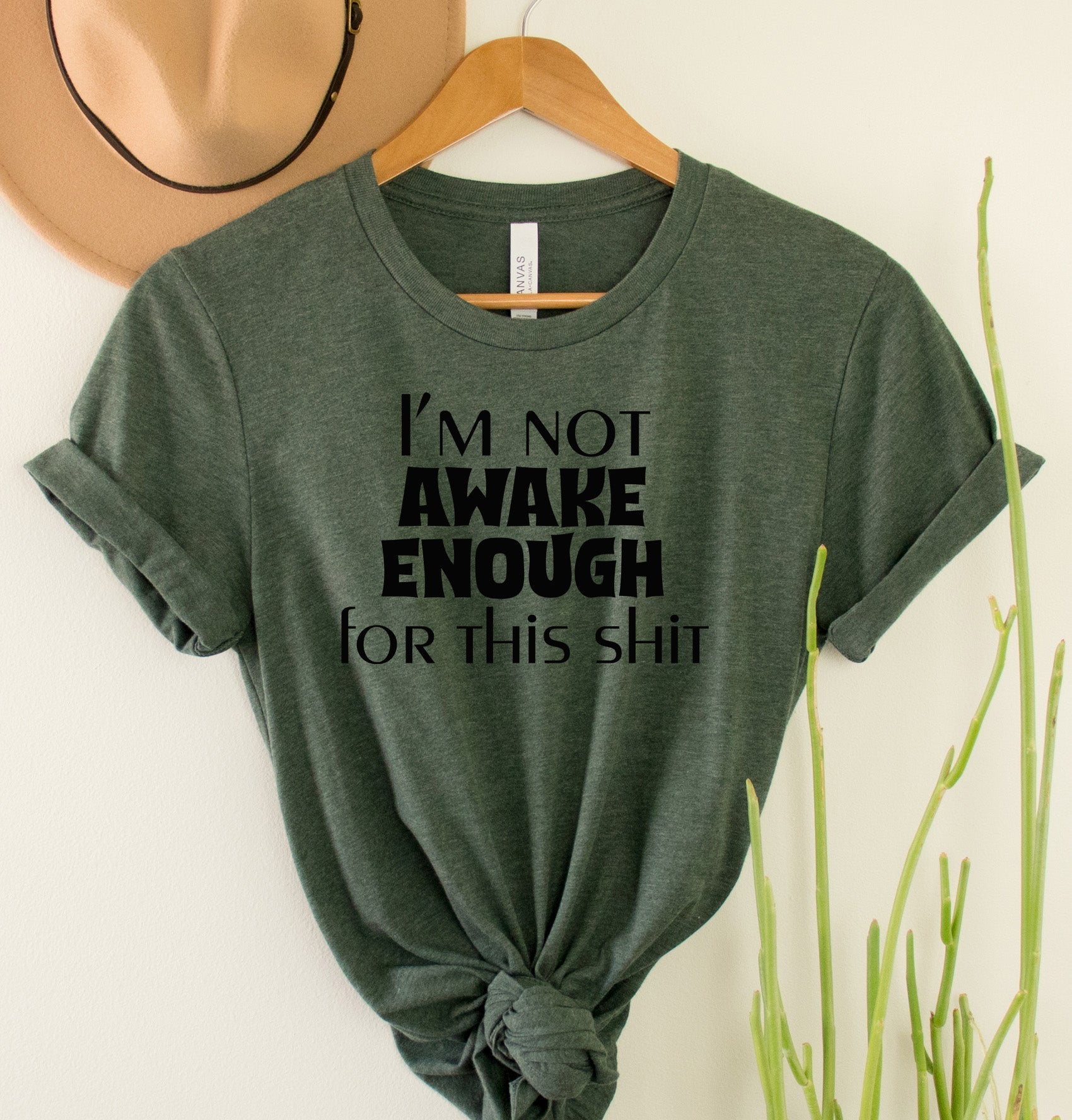 Wholesale Not Awake Enough Graphic Tee - Blue