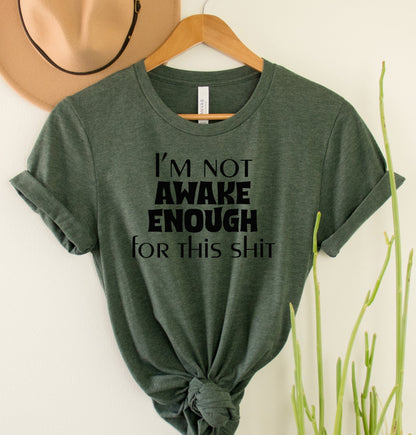Wholesale Not Awake Enough Graphic Tee - Blue