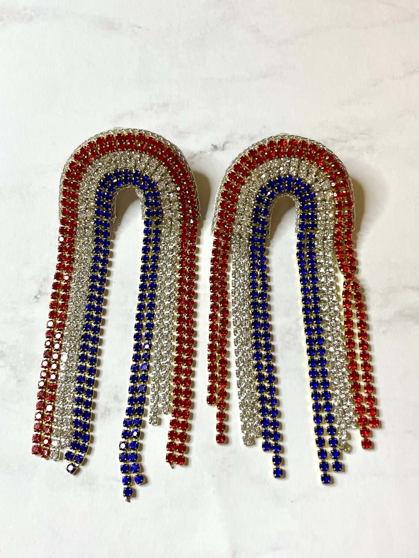 Patriotic American Red White Blue Cup Chain