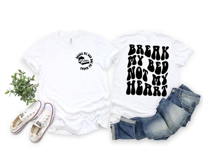 Wholesale Break My Bed Graphic Tee - Pink