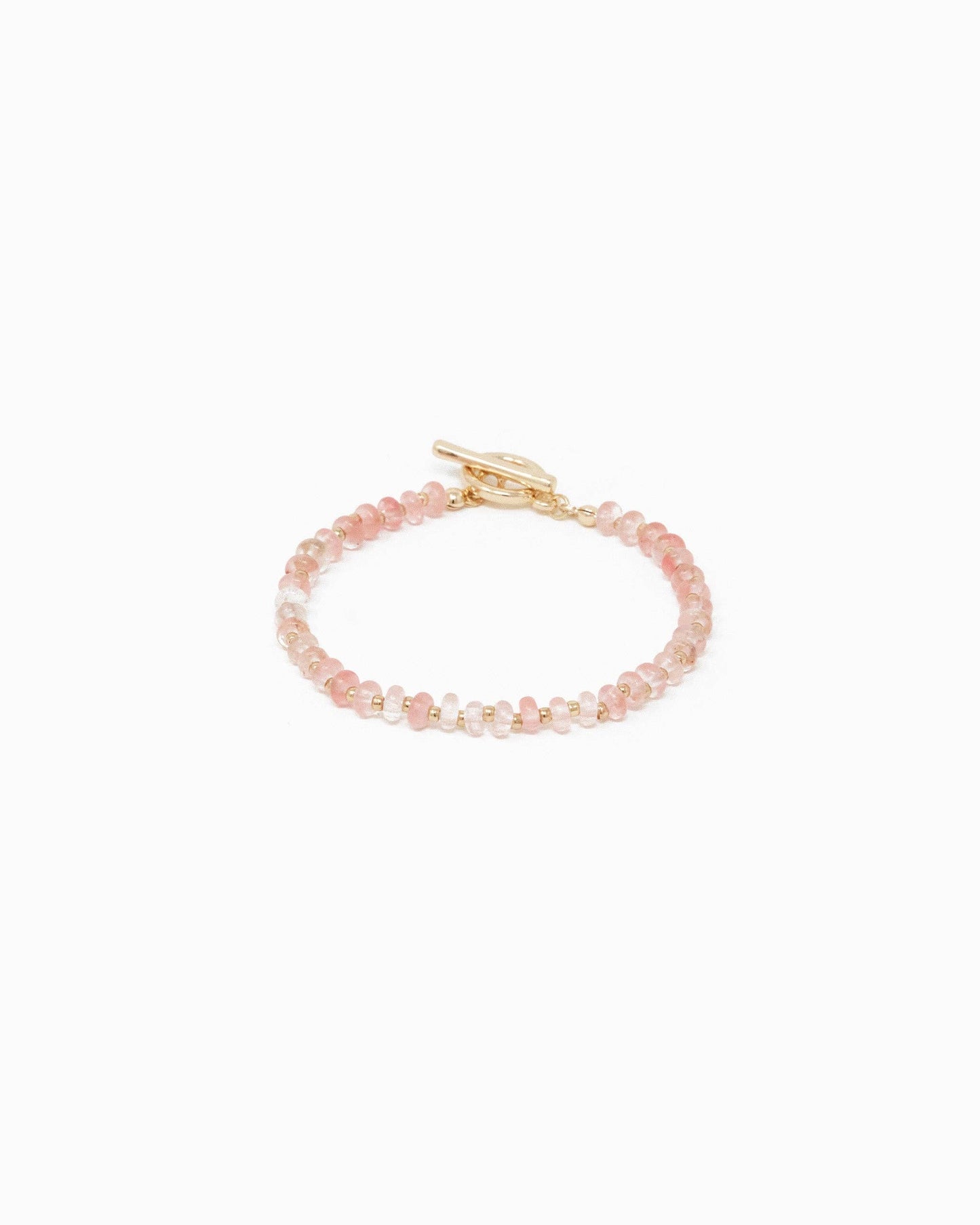 Natural Stone Gold Toggle Bracelet