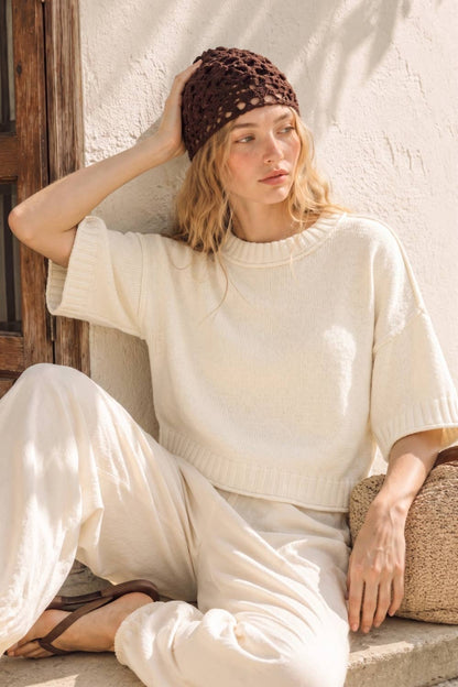 Miss Love Soft Cotton Crew Neck Sweater