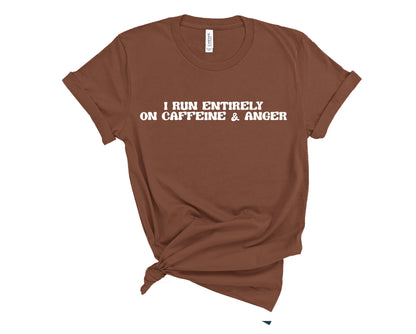 Wholesale Caffeine & Anger Graphic Tee - Black