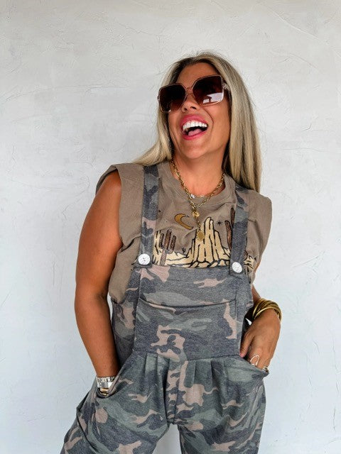 PREORDER- CAMO KARLI OVERALLS