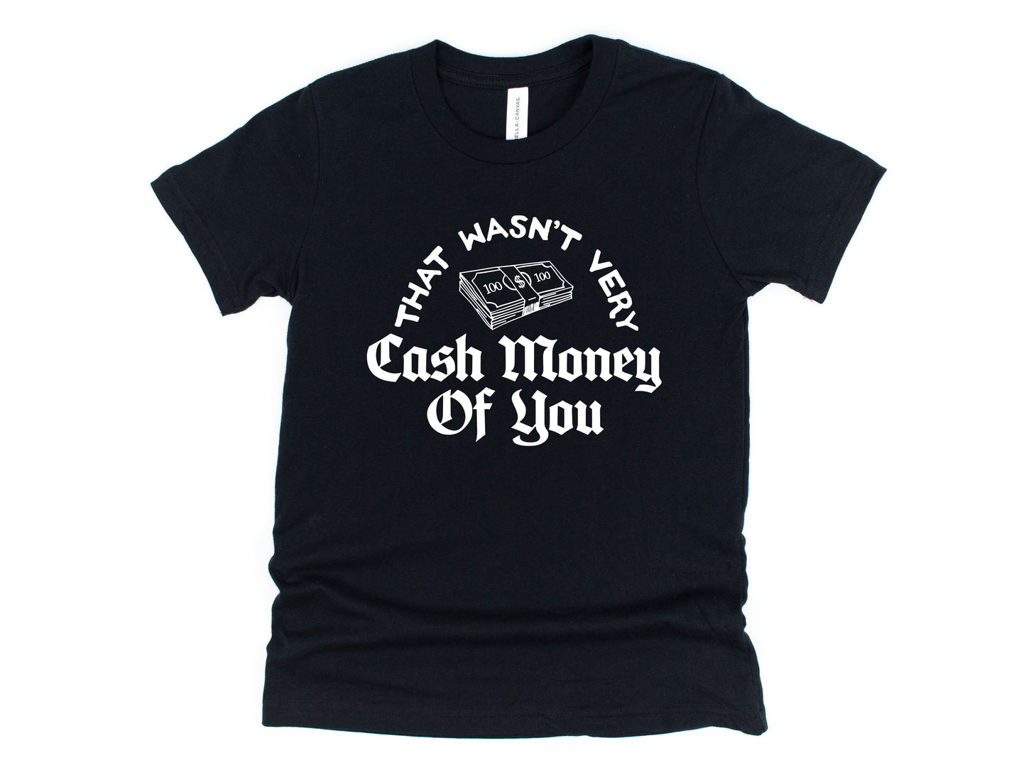 Wholesale Cash Money Graphic Tee - Black Tee