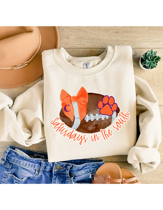 Saturdays in the south clemson graphic sweatshirt