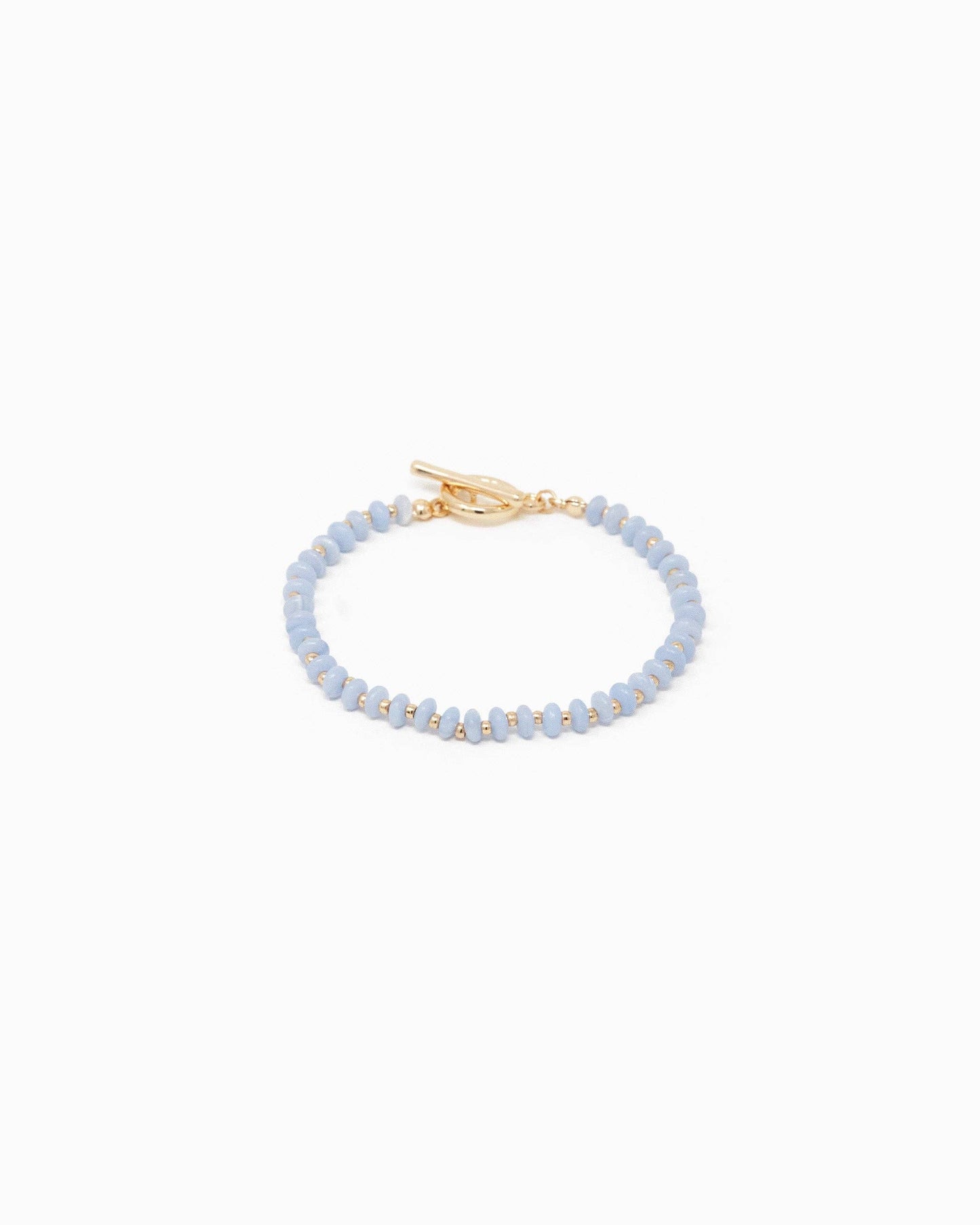 Natural Stone Gold Toggle Bracelet