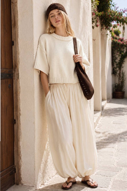 Miss Love Soft Cotton Crew Neck Sweater